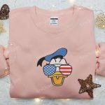 Disney Donald Duck Embroidered Shirt with American Glasses – Perfect National Day Gift