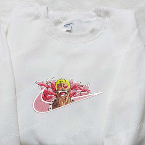 Nike Inspired Doflamingo x Swoosh Hoodie & One Piece Embroidered Shirt: Premium Style