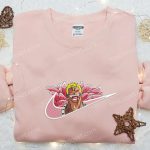 Nike Inspired Doflamingo x Swoosh Hoodie & One Piece Embroidered Shirt: Premium Style