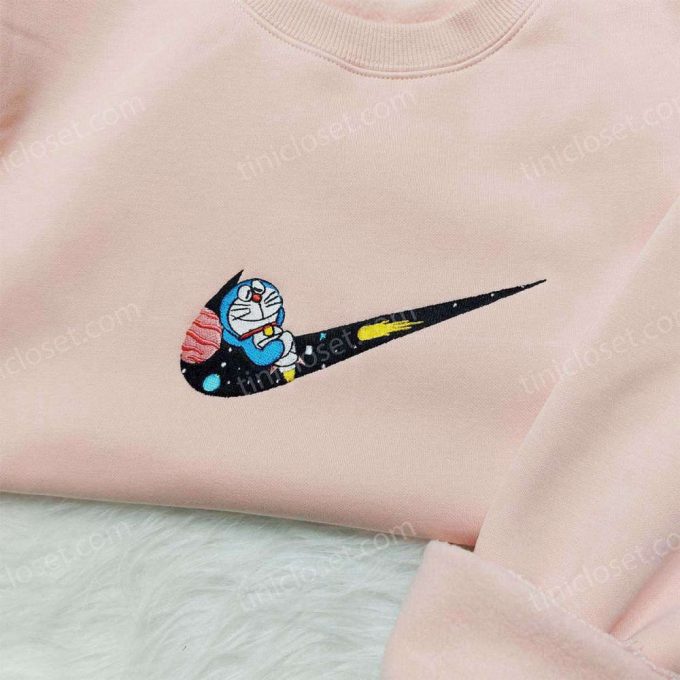 Doraemon Nike Embroidered Shirt &Amp; Anime Hoodie: Cute Anime Gift For Friends