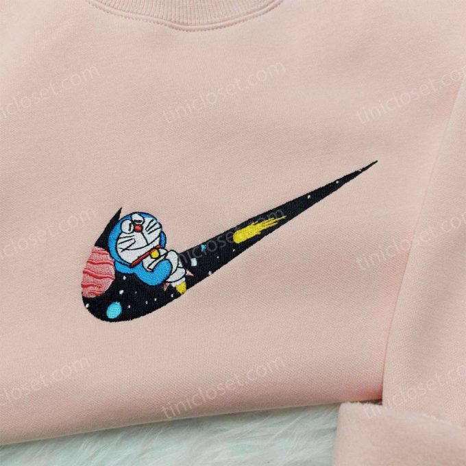 Doraemon Nike Embroidered Shirt &Amp; Anime Hoodie: Cute Anime Gift For Friends