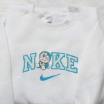 Doraemon x Nike Embroidered Shirt: Custom D Gift for Men Women with Iconic Doraemon & Nike Logo