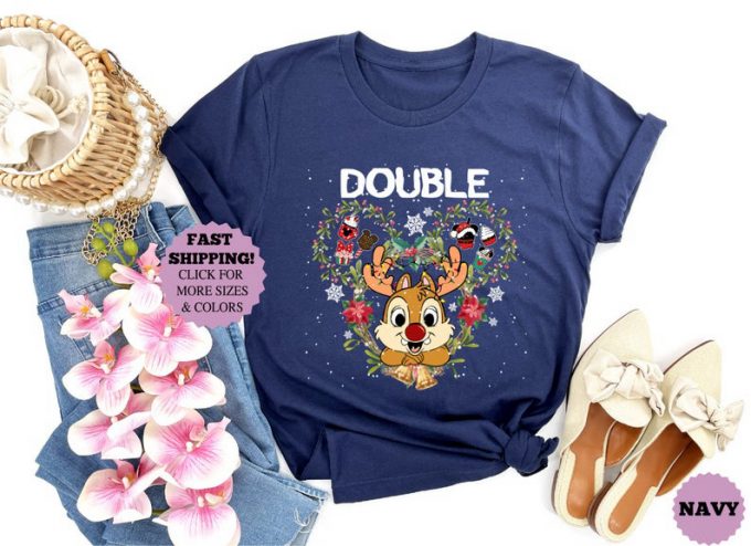 Spread Joy With Our Double Trouble Christmas Shirt – Festive Holiday Design For Men &Amp; Women