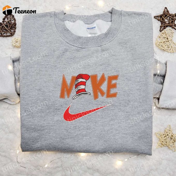 Get F Gift For Men Women With Dr Seuss X Nike Embroidered Shirt – Perfect Christmas Gift!