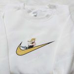 Anime Embroidered Hoodie: Edward Elric x Nike Swoosh Fullmetal Alchemist Shirt Nike Inspired D Gift for Men Women