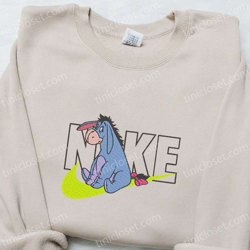 Eeyore x Nike Cartoon Embroidered Sweatshirt & Disney Characters T-shirt: Perfect Family Gift Ideas