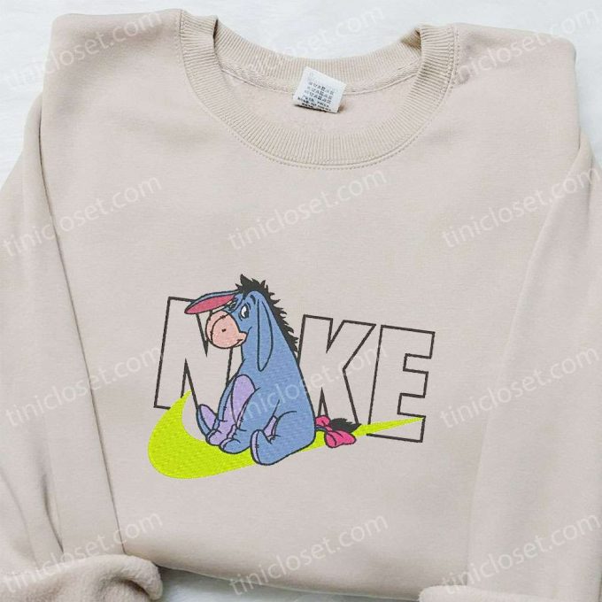 Eeyore X Nike Cartoon Embroidered Sweatshirt &Amp; Disney Characters T-Shirt: Perfect Family Gift Ideas