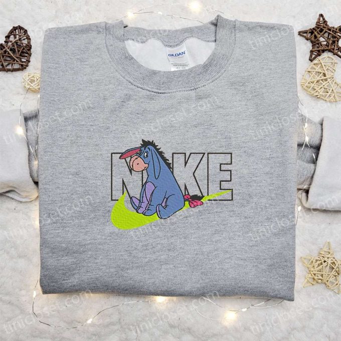 Eeyore X Nike Cartoon Embroidered Sweatshirt &Amp; Disney Characters T-Shirt: Perfect Family Gift Ideas