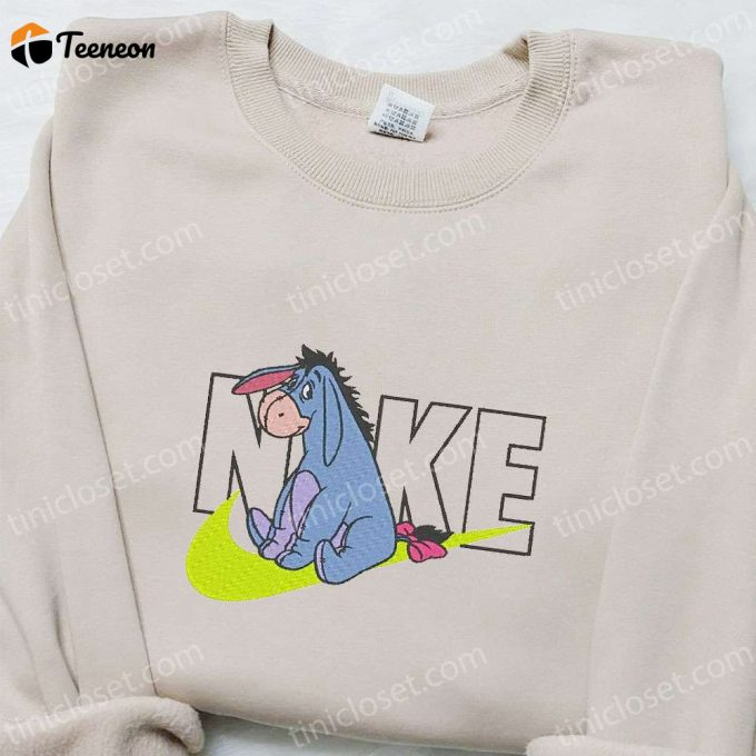 Eeyore X Nike Cartoon Embroidered Sweatshirt &Amp;Amp; Disney Characters T-Shirt: Perfect Family Gift Ideas