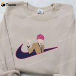 Emiya Shirou x Nike Swoosh Anime Embroidered Hoodie & Type Moon Shirt Nike Inspired Stylish & Unique