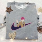 Emiya Shirou x Nike Swoosh Anime Embroidered Hoodie & Type Moon Shirt Nike Inspired Stylish & Unique