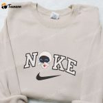 Eve x Nike Cartoon Embroidered Sweatshirt: B Gift for Men Women Nike Inspired Hoodie for Family Perfect Birthday Gift