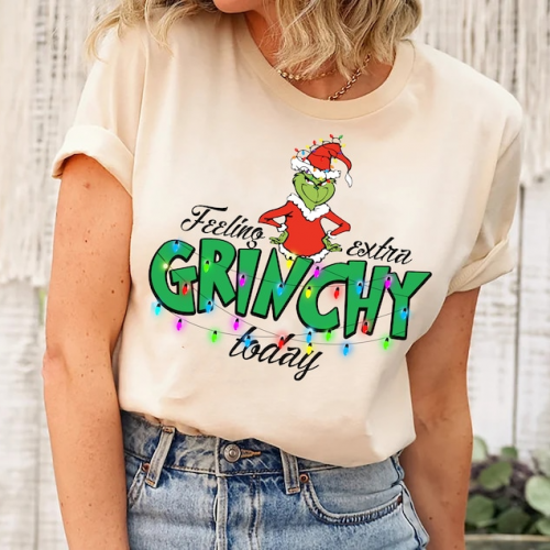 Spread Holiday Cheer with the Feeling Extra Grinchy Today Christmas Shirt – Limited Edition Festive Apparel