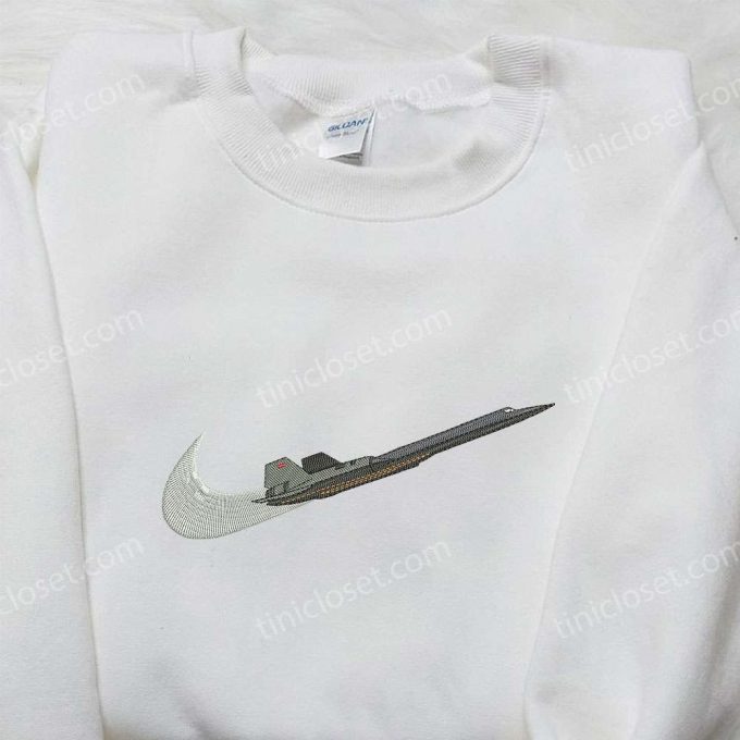 Fighter Aircraft X Nike Embroidered Shirt: Stylish Nike-Inspired Gift For Families