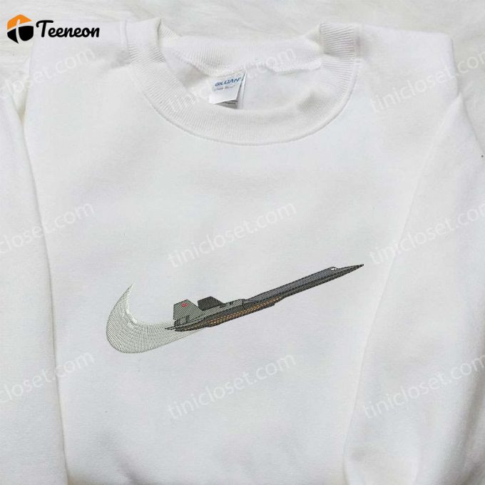 Fighter Aircraft X Nike Embroidered Shirt: Stylish Nike-Inspired Gift For Families