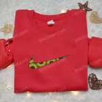 Flourish Sunflower x Swoosh Embroidered Sweatshirt – Custom Shirt Perfect Family Gift