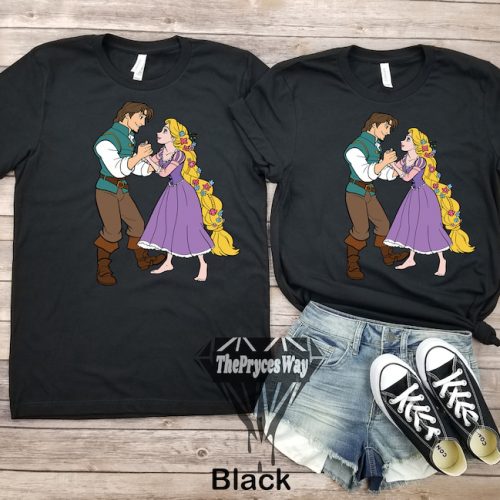 Enchanting Couples Shirt: Flynn Rider and Rapunzel Perfect Disney-inspired Design!