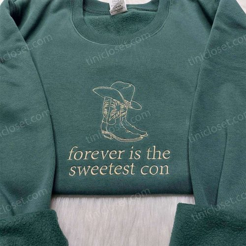 Forever is the Sweet Gift for Men Women Con Embroidered Shirt Typography & Vintage D Gift for Men Women