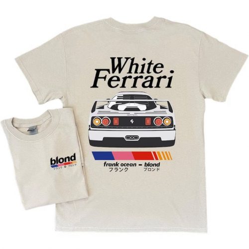 Frank Ocean BLOND WHITE FERRARI Shirt: Exclusive Design for Ultimate Fans