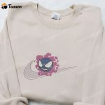 Gastly x Swoosh Anime Embroidered Hoodie & Pokemon Shirt – Cool Anime Clothing