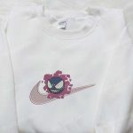 Gastly x Swoosh Anime Embroidered Hoodie & Pokemon Shirt – Cool Anime Clothing