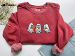 Stylish Ghost Book Sweatshirt Embroidered: Trendy Design for Comfort & Style