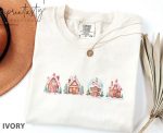 Get Festive with our Gingerbread Christmas Houses Printed Shirt – Limited Edition Holiday Apparel