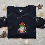 Gnome Embroidered Hoodie & T-Shirt: Perfect Christmas Gift Ideas with F Gift for Men Women Garland D Gift for Men Women