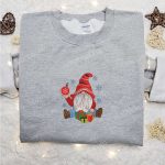 Get F Gift for Men Women with our Gnome Embroidered Shirt & Hoodie – Perfect Christmas Gift Ideas for Family!