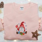 Get F Gift for Men Women with our Gnome Embroidered Shirt & Hoodie – Perfect Christmas Gift Ideas for Family!