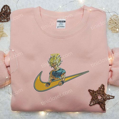 Goku Angel x Nike Embroidered Shirt – Dragon Ball Edition Custom Nike Tee