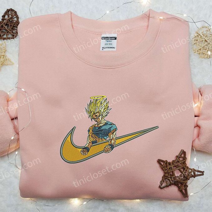 Goku Angel X Nike Embroidered Shirt – Dragon Ball Edition Custom Nike Tee