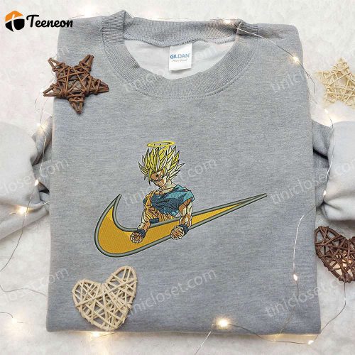 Goku Angel x Nike Embroidered Shirt – Dragon Ball Edition Custom Nike Tee