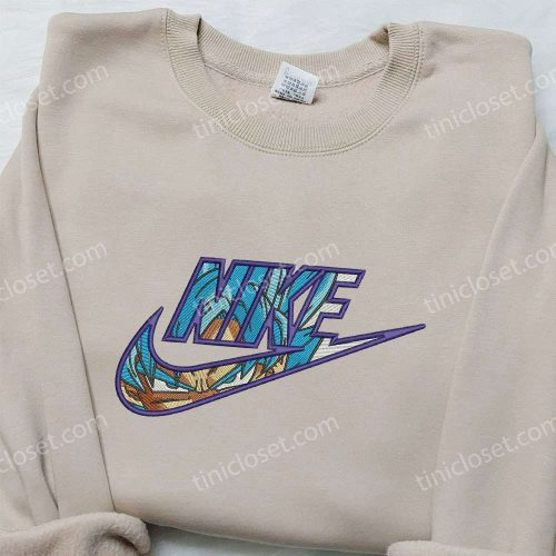 Goku Blue x Nike Embroidered Shirt: Dragon Ball Custom Nike Tee