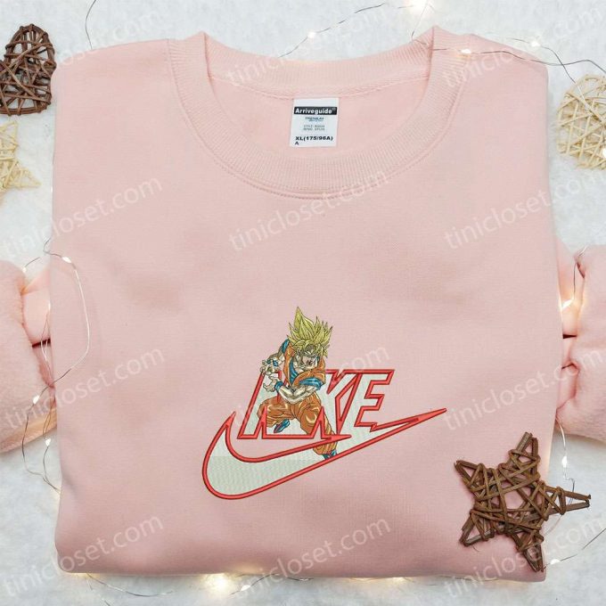 Goku Kameha X Nike Anime Embroidered Sweatshirt Dragon Ball Shirt B Gift For Men Women Family Gift Ideas