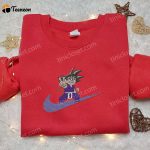 Goku Kid x Nike Swoosh Anime Embroidered Tshirt – Dragon Ball Shirt Nike Inspired D Gift for Men Women