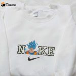 Goku Super Saiyan Blue x Nike Anime Embroidered Shirt – Dragon Ball & Nike Inspired D Gift for Men Women