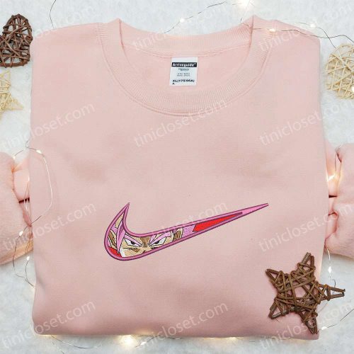 Exclusive Goku Super Saiyan Rosé x Nike Anime Embroidered Shirt – Dragon Ball & Custom Nike Collection