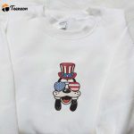 Goofy in American Glasses: Disney Embroidered Shirt B Gift for Men Women Patriotic Shirts