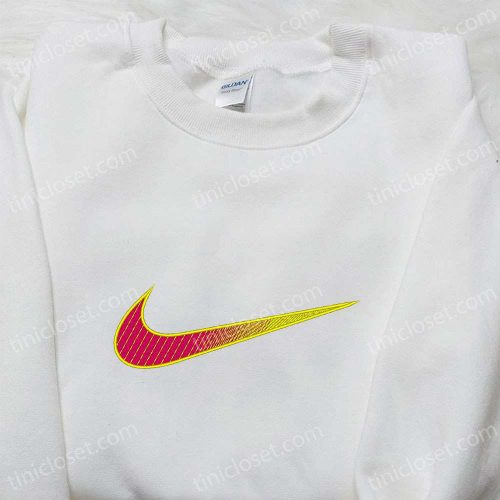 Custom Gradient x Nike Embroidered Sweatshirt – B Gift for Men Women Family Gift Ideas