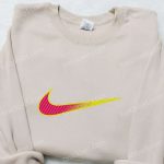 Custom Gradient x Nike Embroidered Sweatshirt – B Gift for Men Women Family Gift Ideas