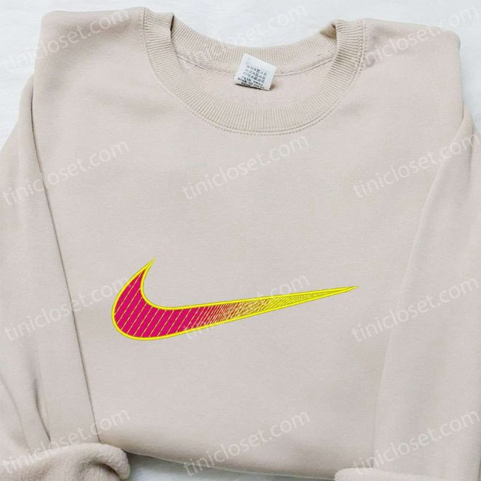 Custom Gradient X Nike Embroidered Sweatshirt – B Gift For Men Women Family Gift Ideas