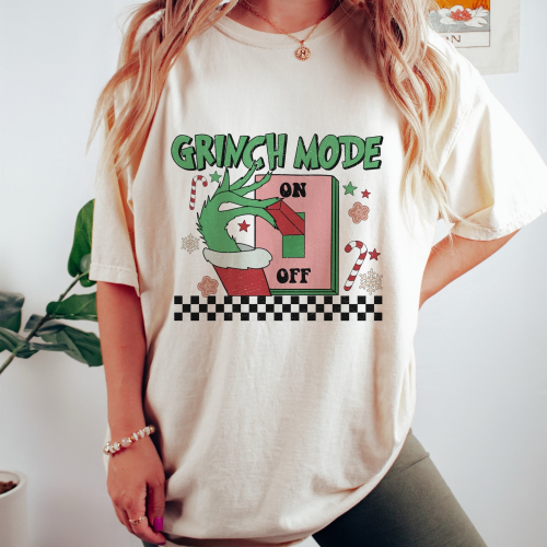 Get Festive with our Trendy Grinch Design Shirt: Perfect for Grinchmas and Retro Christmas Celebrations!