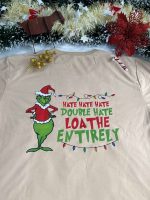 Spread Holiday Cheer with the Grinch Double Hate Shirt – Perfect for Festive Fun!