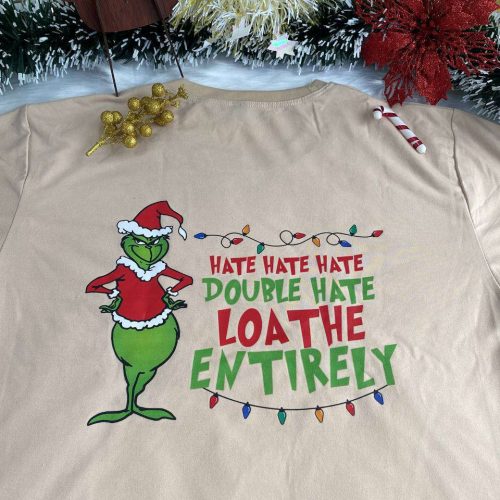 Spread Holiday Cheer with the Grinch Double Hate Shirt – Perfect for Festive Fun!