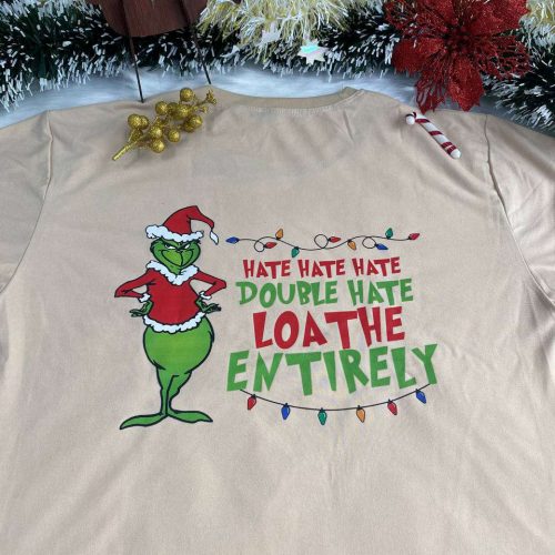 Spread Holiday Cheer with the Grinch Double Hate Shirt – Perfect for Festive Fun!