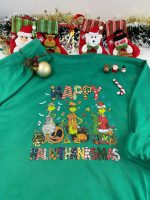 Get Festive with the Grinch Happy HalloThanksMas Shirt for a Unique Holiday Style!