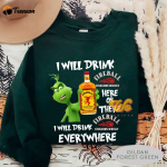 Grinch FireBall Cinnamon Whisky Shirt: Playfully Printed Design for Whisky Lovers!