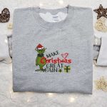 Grinch Trump Make Christmas Great Embroidered Sweatshirt – Movie Fun Shirt B Gift for Men Women Gift Ideas