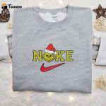 Grinch x Nike Movie Embroidered Hoodie & Christmas Shirt: B Gift for Men Women Family Gift Ideas